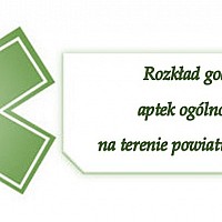 Informacja w sprawie harmonogramu dyżurów aptek na terenie powiatu goleniowskiego w 2024 r.