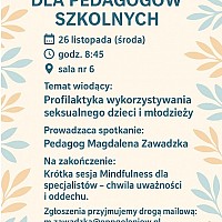 Grupa wsparcia dla Pedagogów szkolnych