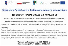 Starostwo Powiatowe w Goleniowie wspiera pracowników