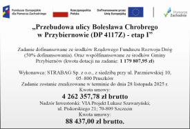 Przebudowa Ulicy Bolesława Chrobrego w Przybiernowie (DP 4117Z) - Etap I