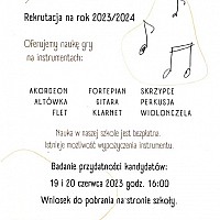 Nabór do Szkoły Muzycznej