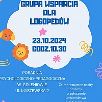 ZAPRASZAMY NA SPOTKANIE GRUPY WSPARCIA DLA LOGOPEDÓW