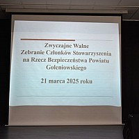 Walne Zebranie Członków „Stowarzyszenia na rzecz bezpieczeństwa powiatu goleniowskiego” - Walne Zebranie Członków „Stowarzyszenia na rzecz bezpieczeństwa powiatu goleniowskiego”