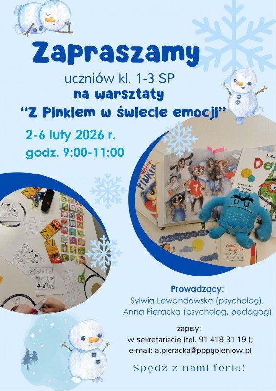 Ferie w Poradni Psychologiczno-Pedgogicznej w Goleniowie