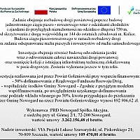  - Rozbudowa drogi powiatowej poprzez budowę jednostronnego ciągu pieszo - rowerowego wraz z odcinkami chodników i zjazdami do przyległych nieruchomości na odcinku o długości 750 m, od skrzyżowania z drogą wojewódzką nr 144 do ostatnich zabudowań m. Kulice