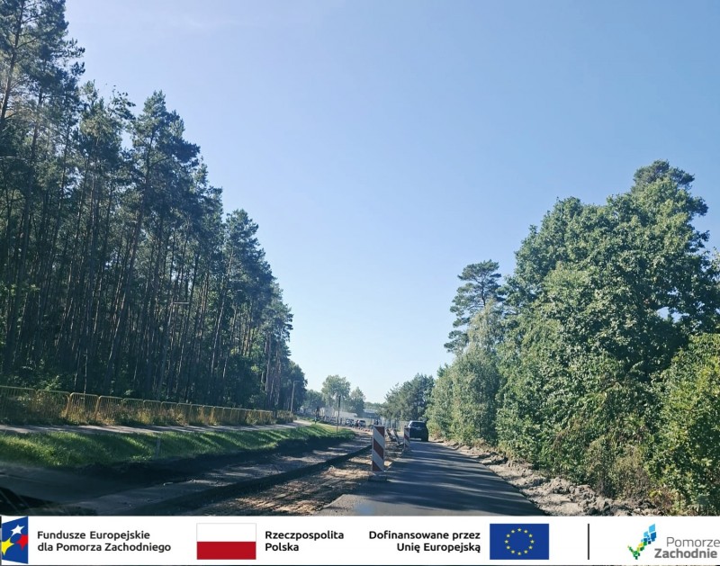Aktualizacja postępów robót budowlanych drogi powiatowej nr 4103Z Goleniów – Rurzyca