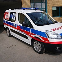 Odbiór karetki transportowej zakupionej przez Szpitalne Centrum Medycznego w Goleniowie