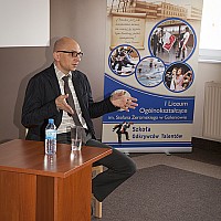 Spotkanie uczniów goleniowskiego liceum z Burmistrzem Gminy Goleniów - Robertem Krupowiczem