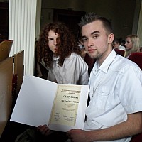 Uczniowie goleniowskiego liceum na zakończeniu Młodzieżowej Akademii Medycznej MAM PUM 