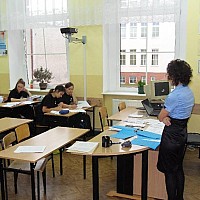 Zajęcia na temat przemocy z pracownikiem OPS w Nowogardzie 