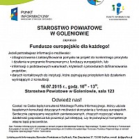 Fundusze europejskie dla każdego! 