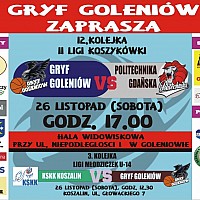 Przed nami sobota 26 listopada z koszykówką w wykonaniu Gryfa Goleniów