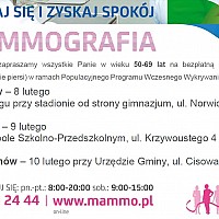 Bezpłatna mammografia dla pań w wieku 50 – 69 lat