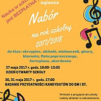 Szkoła Muzyczna w Goleniowie ogłasza nabór na nowy rok szkolny