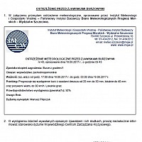 OSTRZEŻENIE METEOROLOGICZNE DLA WOJEWÓDZTWA ZACHODNIOPOMORSKIEGO 