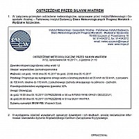 WOJEWÓDZKIE CENTRUM ZARZĄDZANIA KRYZYSOWEGO - OSTRZEŻENIE METEOROLOGICZNE !