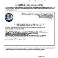 OSTRZEŻENIE METEOROLOGICZNE