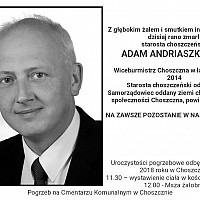 Z głębokim żalem i smutkiem zawiadamiamy o śmierci naszego kolegi Starosty Choszczeńskiego

