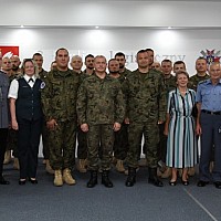 Uroczystość powitania żołnierzy w jednostce 3 Batalionu Logistycznego Ziemi Goleniowskiej w Glewicach