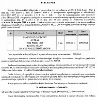 OBWIESZCZENIE O DRUGIEJ LICYTACJI PUBLICZNEJ