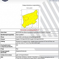 OSTRZEŻENIE METEOROLOGICZNE