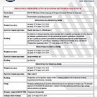 PROGNOZA NIEBEZPIECZNYCH ZJAWISK METEOROLOGICZNYCH