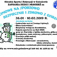 FERIE ZIMOWE NA SPORTOWO Z OŚRODKIEM SPORTU I REKREACJI W GOLENIOWIE