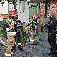 PRÓBNY ALARM PRZECIWPOŻAROWY W OŚRODKU SZKOLNO-WYCHOWAWCZYM W NOWOGARDZIE