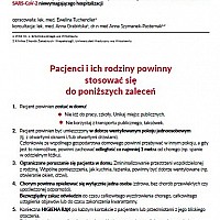 Zalecenia dotyczące postępowania w warunkach domowych dla pacjentów poddanych kwarantannie
