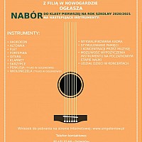 Szkoła Muzyczna I stopnia w Goleniowie z filią w Nowogardzie ogłasza nabór