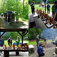 Trening piłkarski dla mieszkańców DPS