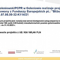 Powiat Goleniowski otrzymał dofinansowanie na realizację projektu pt. ”BLIŻEJ DOMU”